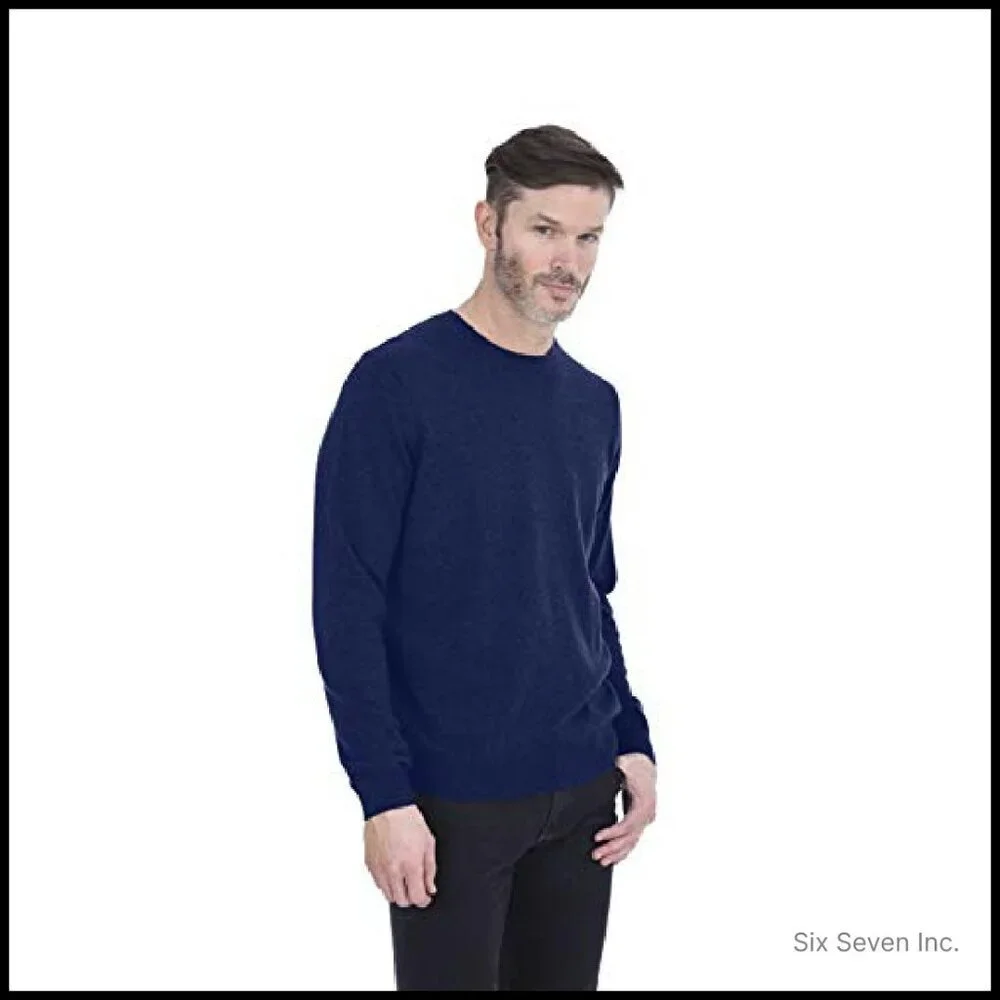 Pure Cashmere Crewneck Sweater Classic Elegant Minimal Timeless Pullover
